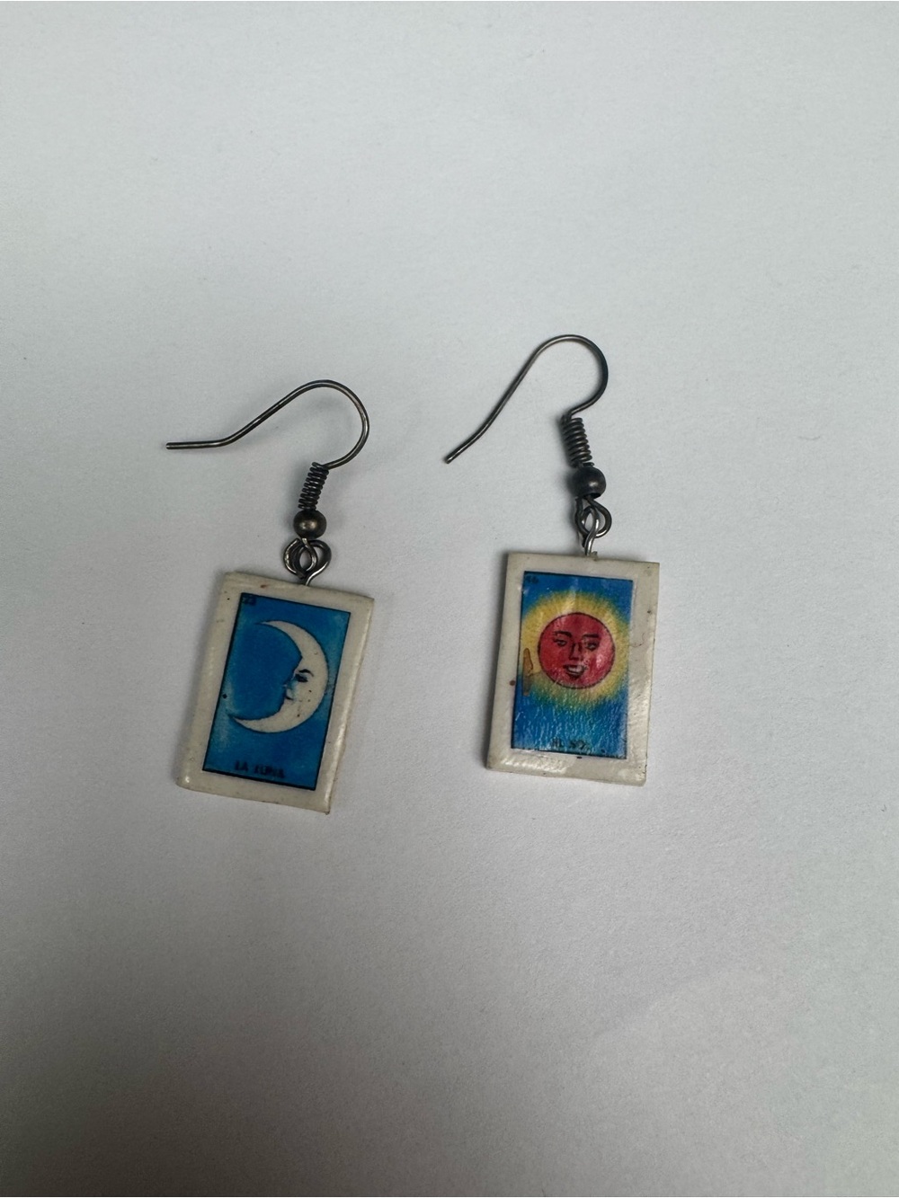 Lotería el sol y la Luna dangle drop earrings